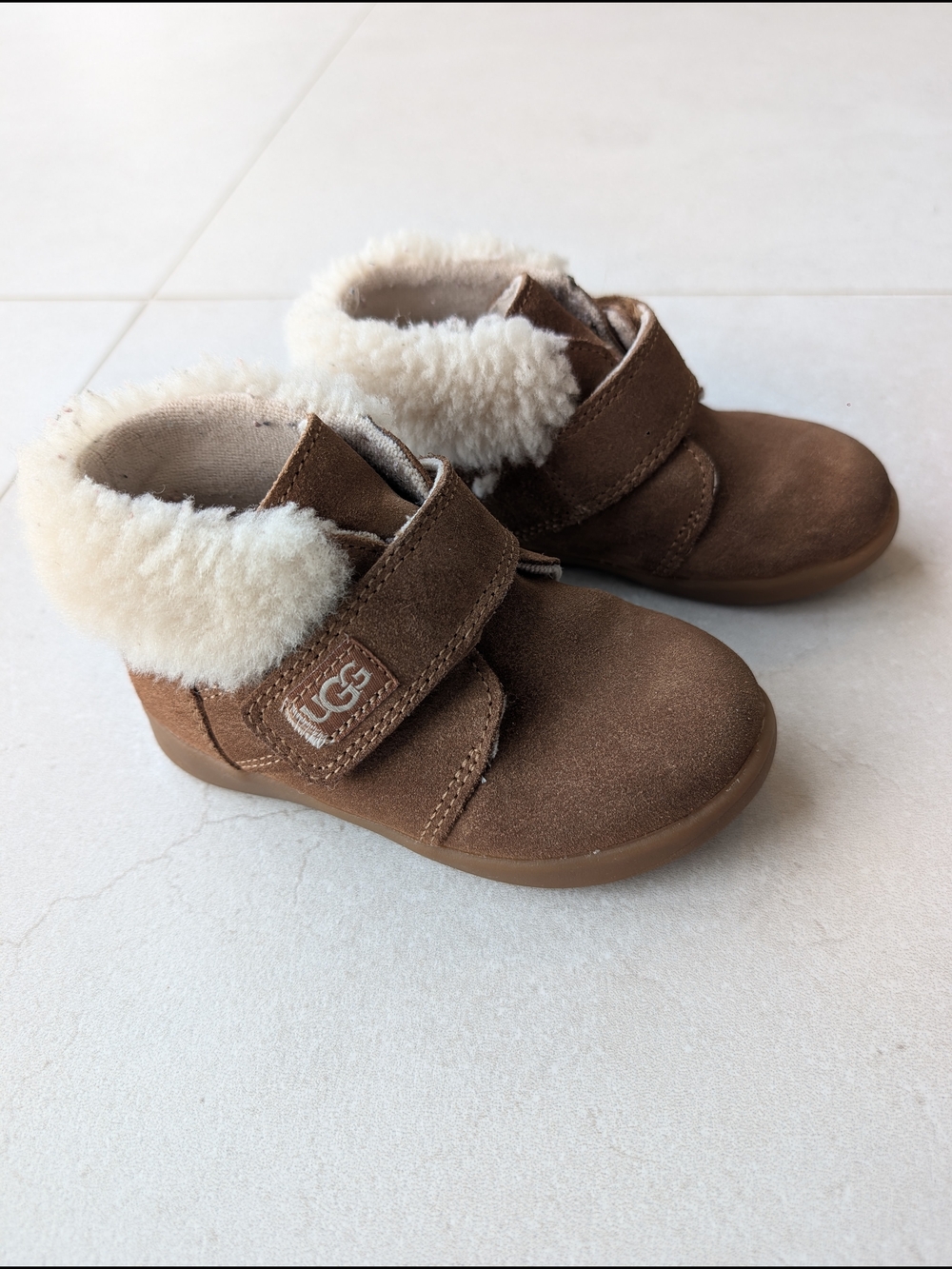 UGG Kids Brown Shearling-Lined Booties